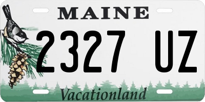 ME license plate 2327UZ