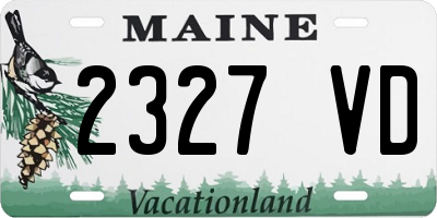 ME license plate 2327VD
