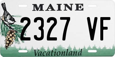 ME license plate 2327VF