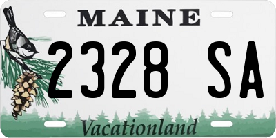 ME license plate 2328SA