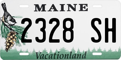 ME license plate 2328SH