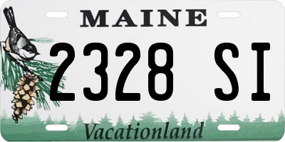 ME license plate 2328SI