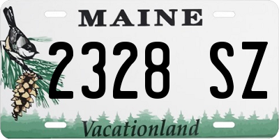 ME license plate 2328SZ