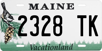 ME license plate 2328TK