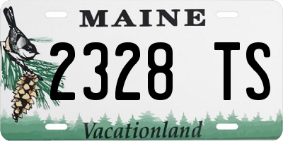 ME license plate 2328TS