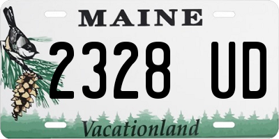 ME license plate 2328UD