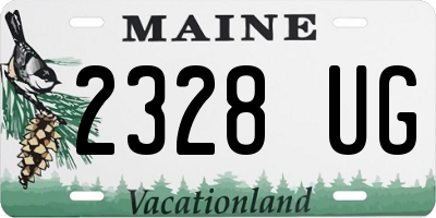 ME license plate 2328UG