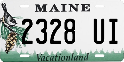 ME license plate 2328UI
