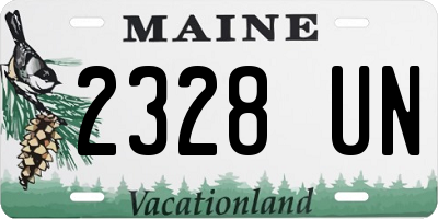 ME license plate 2328UN