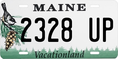 ME license plate 2328UP