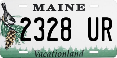 ME license plate 2328UR