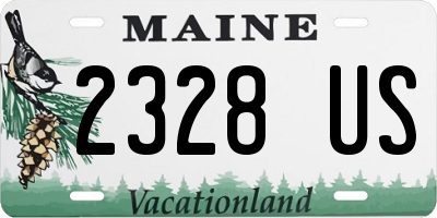 ME license plate 2328US