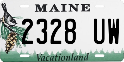 ME license plate 2328UW