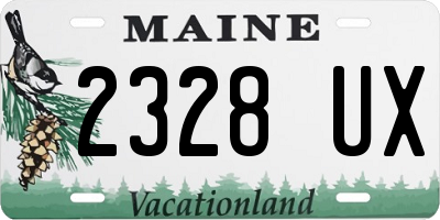 ME license plate 2328UX