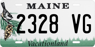 ME license plate 2328VG