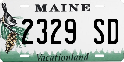ME license plate 2329SD