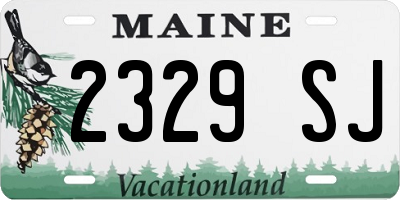 ME license plate 2329SJ