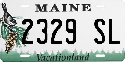 ME license plate 2329SL