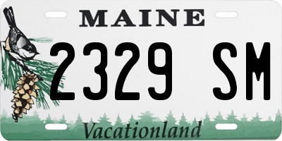 ME license plate 2329SM