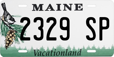 ME license plate 2329SP