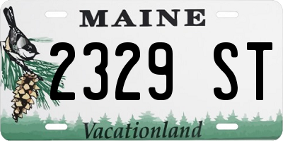 ME license plate 2329ST