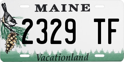 ME license plate 2329TF