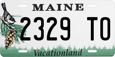 ME license plate 2329TO