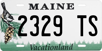 ME license plate 2329TS