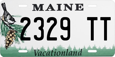 ME license plate 2329TT