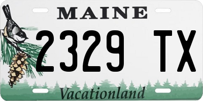 ME license plate 2329TX