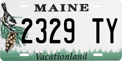 ME license plate 2329TY