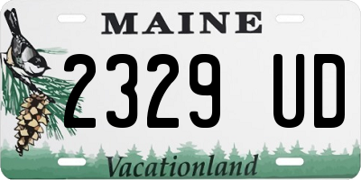 ME license plate 2329UD