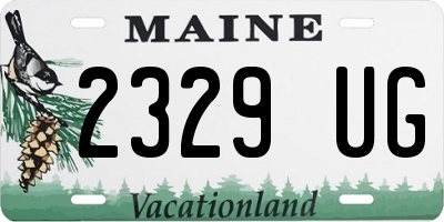 ME license plate 2329UG