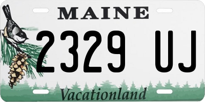 ME license plate 2329UJ