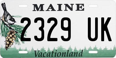 ME license plate 2329UK