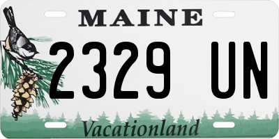 ME license plate 2329UN