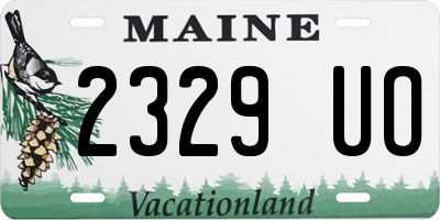 ME license plate 2329UO