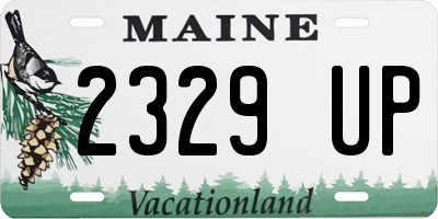 ME license plate 2329UP
