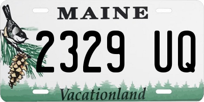 ME license plate 2329UQ