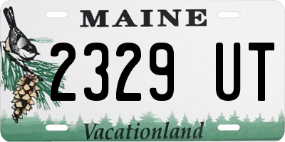 ME license plate 2329UT