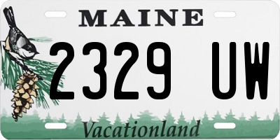 ME license plate 2329UW