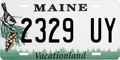 ME license plate 2329UY