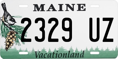 ME license plate 2329UZ