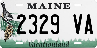 ME license plate 2329VA
