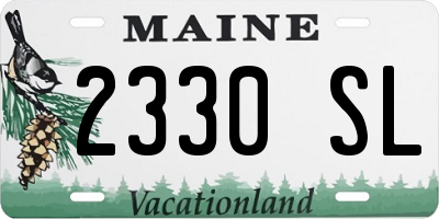 ME license plate 2330SL