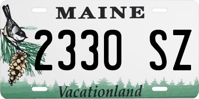 ME license plate 2330SZ