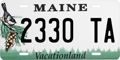 ME license plate 2330TA