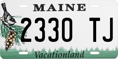 ME license plate 2330TJ