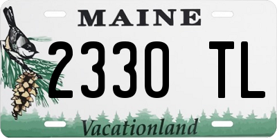 ME license plate 2330TL