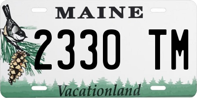 ME license plate 2330TM